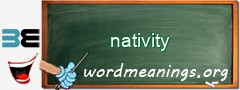 WordMeaning blackboard for nativity